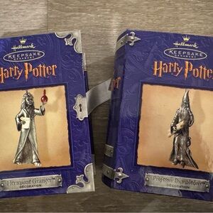 Harry Potter Keepsake Ornaments Hermione and Dumbledore 1999
